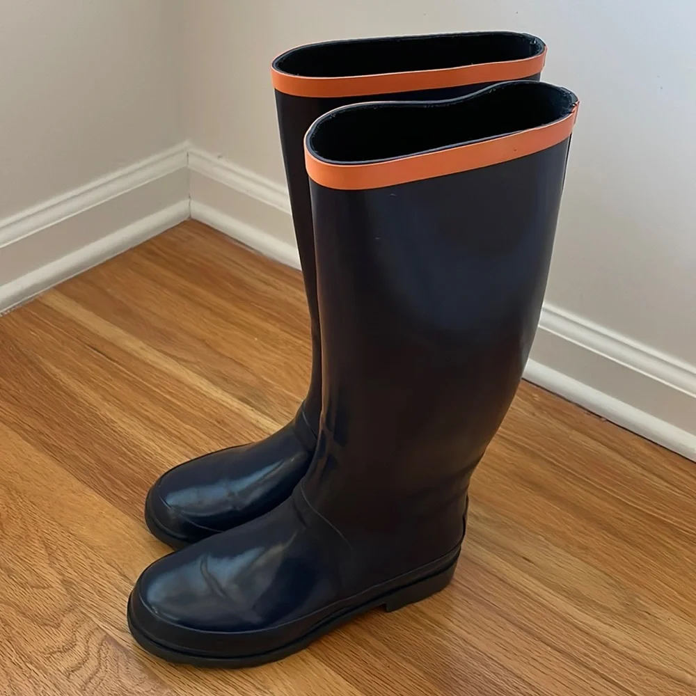 Marc jacobs navy blue rain boots